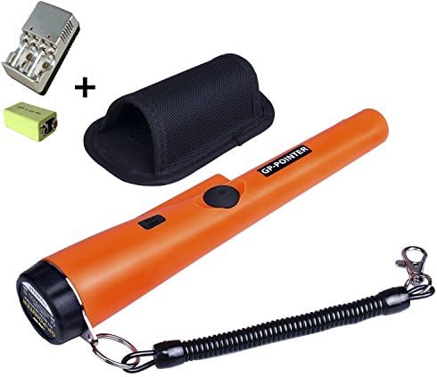 IRONHAMMERS Pinpointer Metal Detector High Sensitivity Hand-held Metal Detector, One-button Operation &amp; Buzzer Vibration, Portable Treasure Hunter with Holster &amp; 9V Rechargeable Battery &amp; Charger