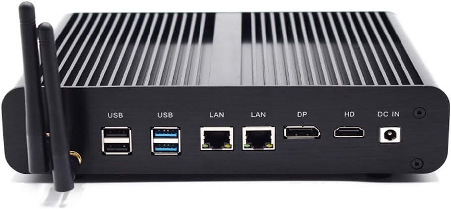 Partaker B13 Fanless Mini PC,Gaming PC 4K HD Mini Desktop Intel Core i7 7560U,Windows 10 64 Bit/Linux,Dual LAN Dual Display SD Optical 8usb Ports(16GB Ram 240GB SSD 1TB HDD)