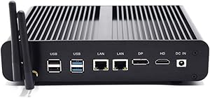 Partaker B13 Fanless Mini PC,Gaming PC 4K HD Mini Desktop Intel Core i7 7560U,Windows 10 64 Bit/Linux,Dual LAN Dual Display SD Optical 8usb Ports(16GB Ram 240GB SSD 1TB HDD)
