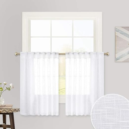 Amazon Com Ryb Home Window Curtain Valances Linen Textured