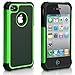 iPhone 4S Case, iPhone 4 Case, CHTech Fashion Shockproof Durable Hybrid Dual Layer Armor Defender Protective Case Cover for Apple iPhone 4/4S (Green)