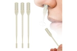 jitaty Nose Hair Trimmer for Men Women,2025 New 2-in-1 Nasal Hair Cutter,Double Sided Nose Hair Knife Removal Razors,Manual Nostril Hair Remover Tool (Yellow-3PC)