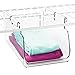 mDesign Plastic Hanging Closet Storage Organizer Tray - Small Bin for Bedroom, Linen, Entryway, Hall Closets - Holds Leggings, T-Shirts, Sports Bras, Winter Scarves, Belts, Gloves - Clear