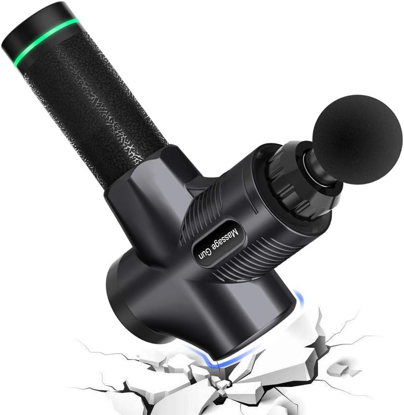 Massage Gun Deep Tissue Percussion Muscle Massager for Pain Relief, Handheld Electric Body Massager Sports Drill Portable Super Quiet Brushless Motor (Black): Health & Personal Care