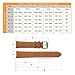 WOCCI 22mm Vintage Leather Watch Band for Men and Women, Silver Buckle (Tan)