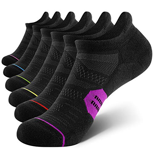 CelerSport Pack Women's Ankle Running Socks Cushioned Low Cut