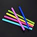 6 Pieces Reusable Drinking Straws Silicone Straight Drinking Straw with 2 Pieces Cleaning Brush for YETI/ RTIC Rambler Tumbler 30 Ounce/ 20 Ounce