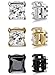 Jstyle 3 Pairs Stainless Steel Mens Womens Magnetic Stud Earrings Non-piercing CZ 5-8mm