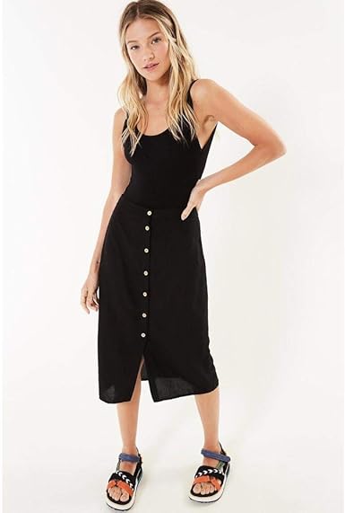 saia midi preta reta