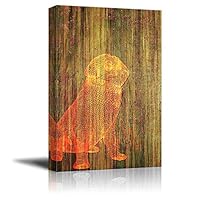 Canvas Wall Art Abstract Animal Lines Art Canvas Prints Home Artwork Decoration for Living Room,Bedroom - 12x18 inches