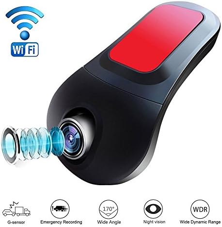 Hidden Car Dash Cam Adjustable - Qige RS200 (2018 New Design) 170°Wide Angle Full HD 1080P,Loop recording,G-sensor WIFI