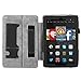 All New Fire HD 7 Case - WAWO Premium PU Leather Folio Case for Amazon Fire HD 7.0 inch 4th Generation (2014) Tablet (With Smart Cover Auto Wake / Sleep) - Black
