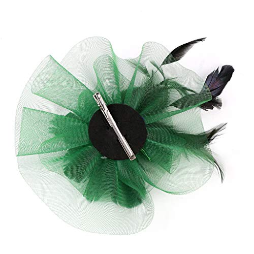 NEARTIME Womens Flower Hairband, Fascinator Women's Organza Church Caps British Bridal Tea Party Stretch Headwear - Thumbnail 4