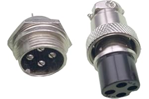 5 sets/kits 4 PIN 16mm GX16-4 Screw Aviation Connector Plug The aviation plug Cable connector Regular plug and socket