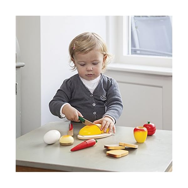 New Classic Toys - 10580 - Kinderrollenspiele - Essen Schneiden Set – Bild 6