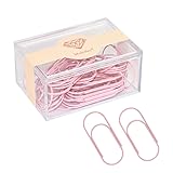 Pink Jumbo Paper Clips, Multibey 2" Non-Skid