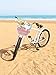 Colorbasket 02249 Powder Coated Mesh Bottom Lift-Off Steel Bike Basket, Foam Hooks, Velcro Strap, Removable, Scratch Resistant, White (Model: EV02249)