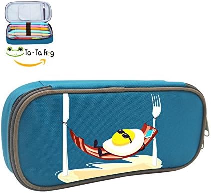 The Daily Lives of Food and Drinks In Cute Pattern Custom Wonderful Pen Carrier for Bath blue