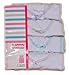 Buyless Fashion Little Girls 100% Cotton White Scoop neck Undershirt With Colored Trim (4 Pack)