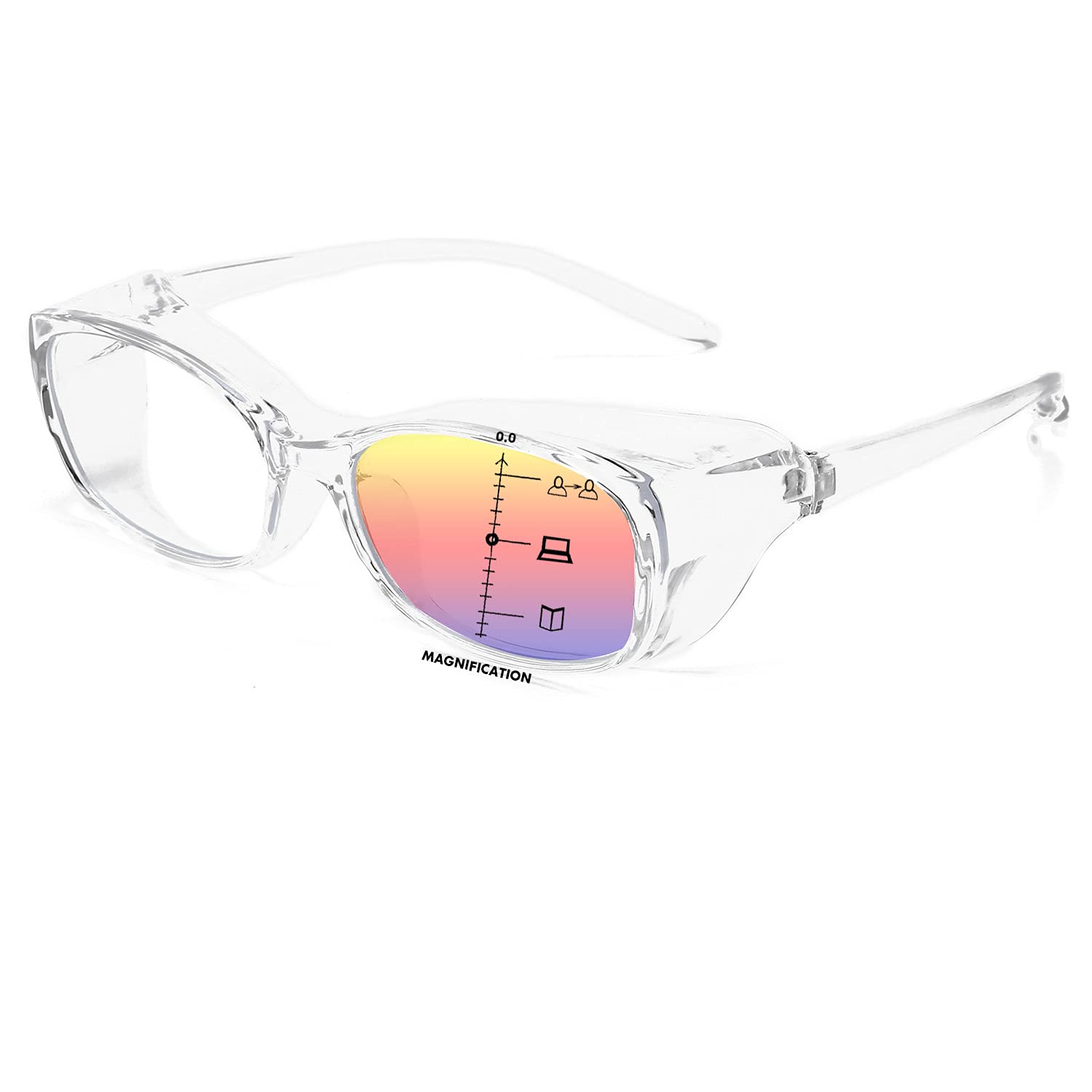 Photo 1 of Dollger Safety Glasses with Readers 1.5 2.0 1.0 Progressive Multifocus Anti Fog and Blue Light Blocking Reading Glasses