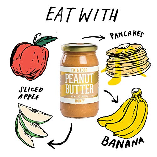 Gourmet Honey peanut butter. Handmade in New Zealand. All natural and Non-GMO from Fix & Fogg with Organic Honey. Keto friendly. Superior tasting peanut butter in a beautiful canister (13.2 oz)