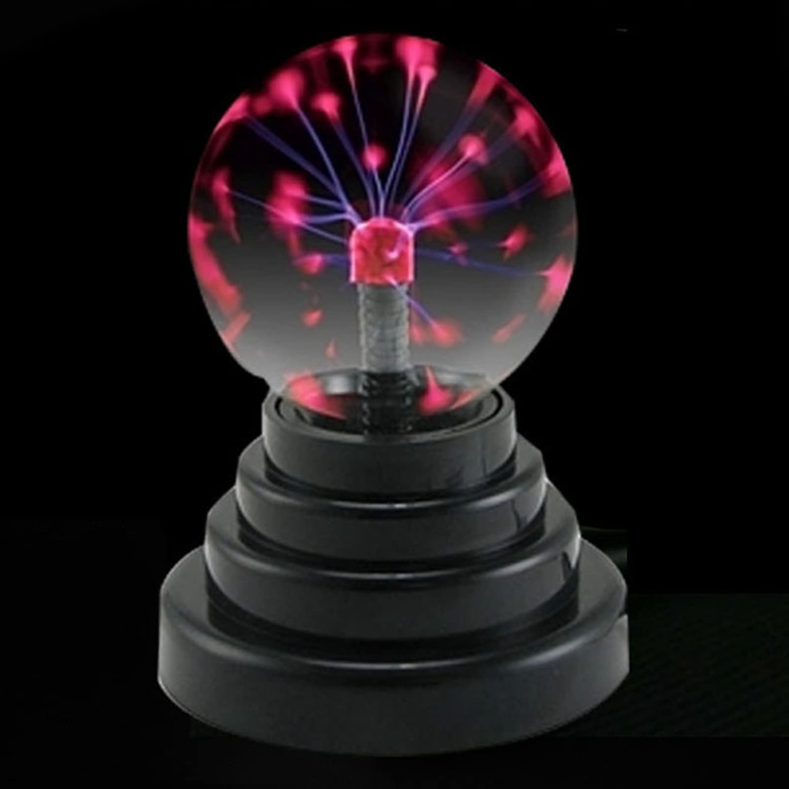 3 Inch Magic Plasma Ball Lamp, Touch Sensitive Plasma Ball Light with USB and Battery Power, for Home Party Decor and Science Gifts