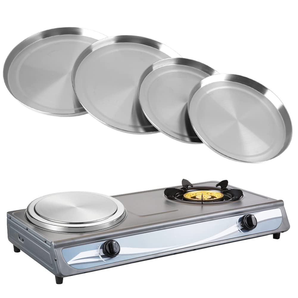 4pcs Stainless Steel Stove Top Cover Kitchen Stove Top Burner Covers Reusable Cooker Tools