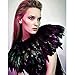 L'VOW Fashion Feather Cape Stole Black Shawl Iridescent