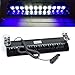wecade 12w 12 Leds Car Truck Emergency Strobe Flash Light Windshield Warning Light (Blue/White/White/Blue)