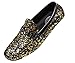 Amali Monty, Metallic Splatter Driving Loafers - Slip On Moccasins for Men - Dress & Casual Shoes