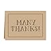 Many Thanks Note Card Assortment Pack - Set of 36 cards - 6 of each design, blank inside - with envelopes