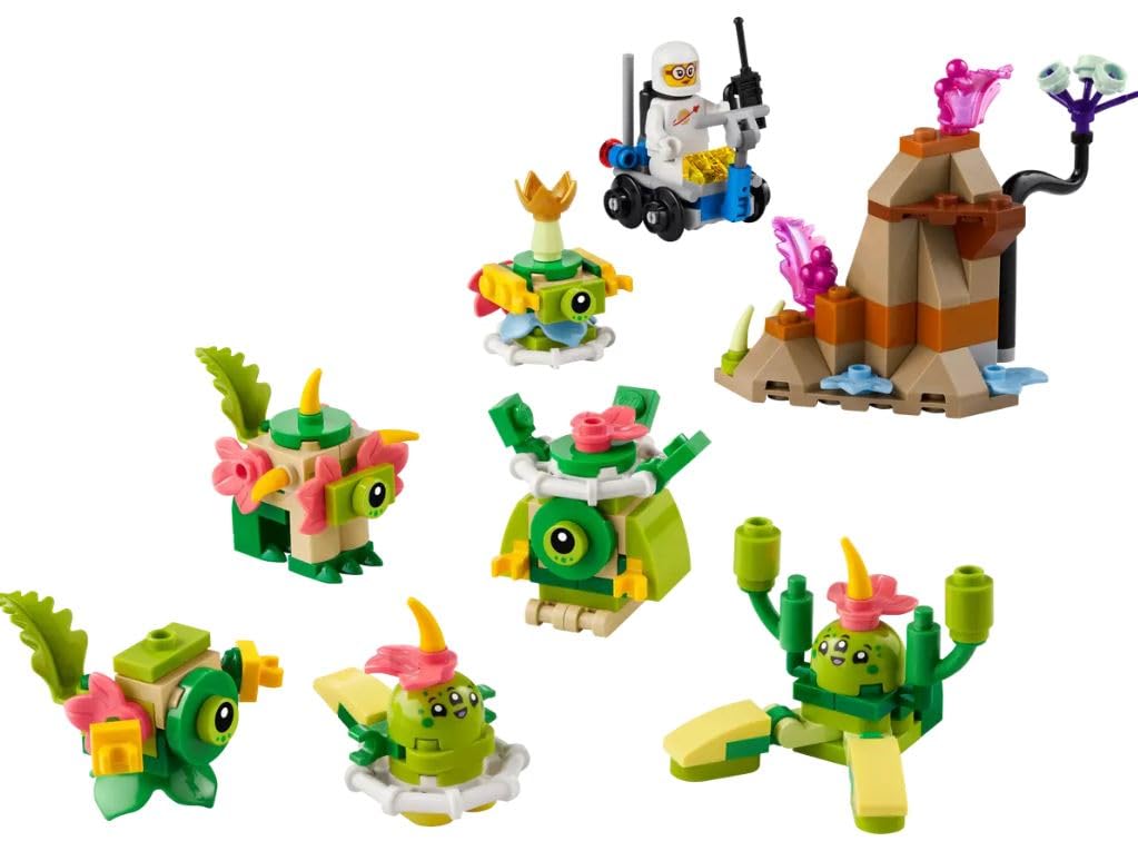 LEGO 40715 Space Alien Pack 7+ 181 Pieces Toy Bricks Building Set With 6 Alien Characters and 1 Space Minifigure