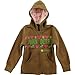 John Deere "Cross Stitch" Girls Brown Sweatshirt