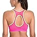 SYROKAN Women's High Impact Front Zip Wirefree Supportive Sports Bra Pink & Green 40C