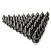SamuRita Metal Style Mushroom Tree Spikes Leather Studs and Rivets for Crafts DIY Designs(50sets Gun-Black)