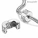 JewelrieShop 2 Pcs European Beads Stopper Clip Lock Beads Spacer Charm for Bracelet, Openable