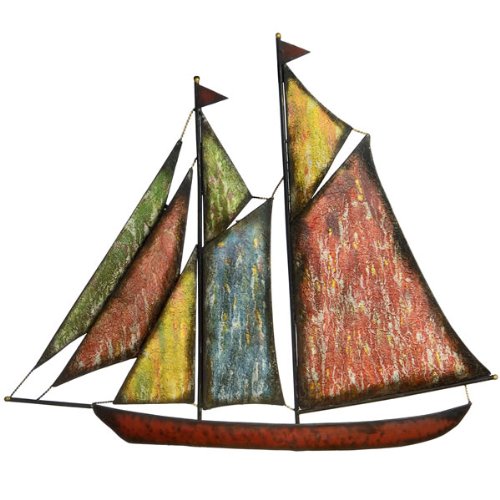 Three Sail Ship Metal Wall Art Amazon.co.uk Kitchen & Home