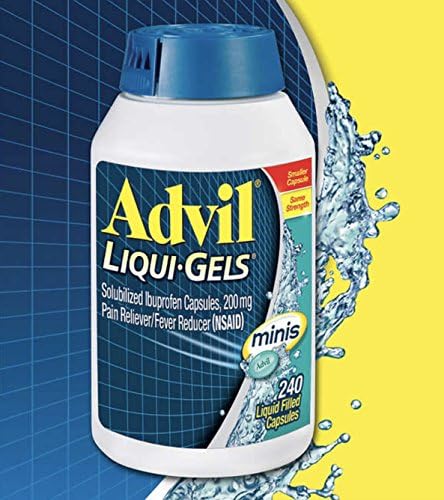 Ådvil Liqui-Gels Minis (240 Count) Pain Reliever/Fever Reducer Liquid Filled Capsule, 200mg Ibuprofen, 240 Count