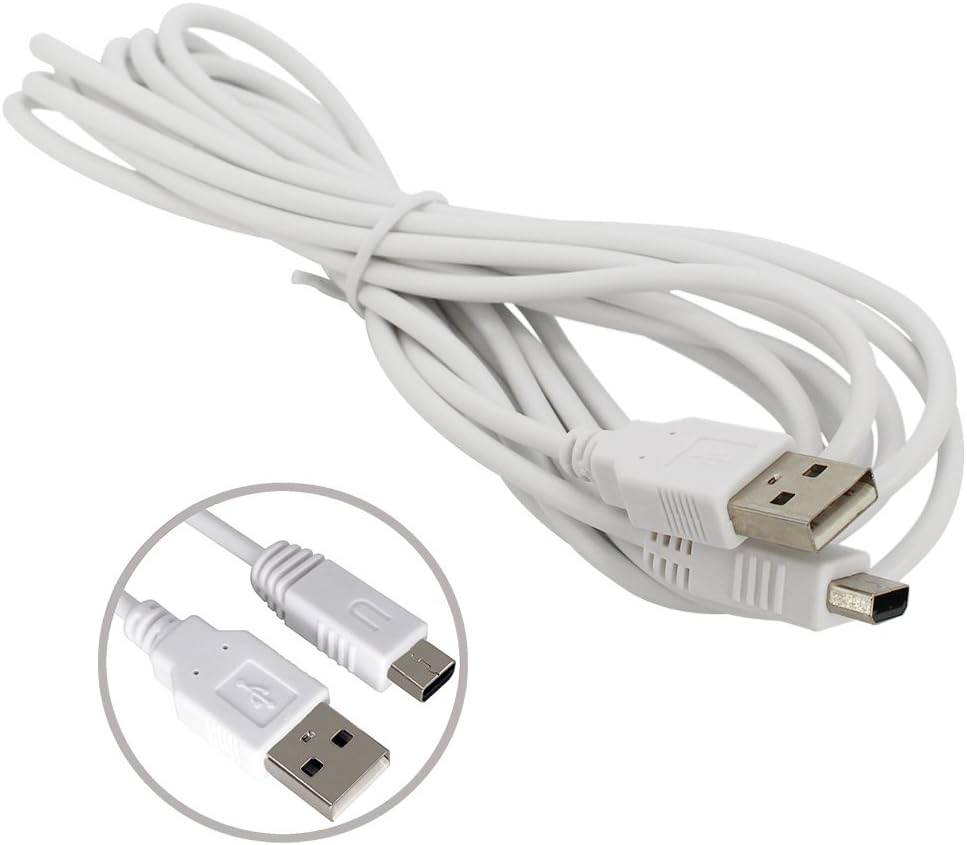 Aiposen USB Charger Cable for Nintendo Wii U Gamepad Controller 10 Feet(Pack of 2)