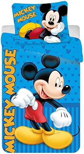 Mickey Mouse Bright Blue Single Duvet Cover Set By BestTrend