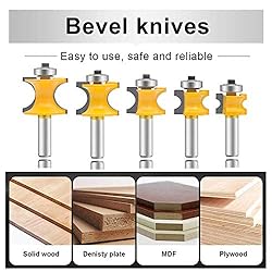 LEATBUY 1/2 Inch Shank Bullnose Router Bit