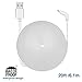 Pangda 20 ft Weatherproof Cable for Arlo Pro, Arlo Pro 2, Aluminium Alloy Micro USB Cable, 1 Pack (White)