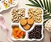 Set of 2 Porcelain Appetizer Serving Trays, 5-Compartment Reusable Divided Platters for Charcuterie Boards, Finger Foods, Fruit, Veggies, Snacks Desserts (9.5x9.5x1 in)