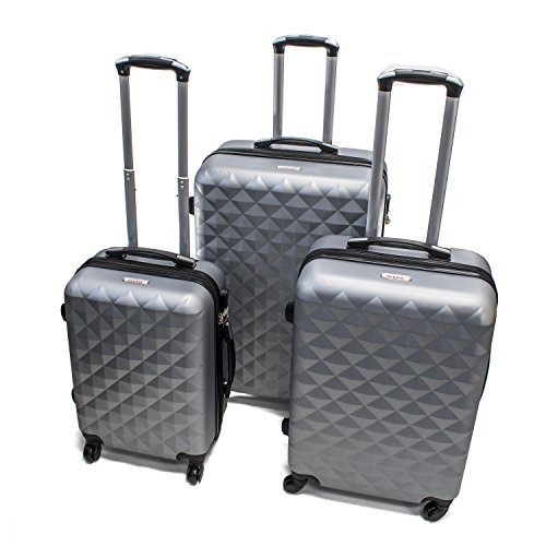 ALEKO LG52SL ABS Suitcase Set Luggage Travel with Lock