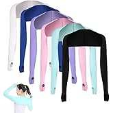AOUTACC Cooling Shawl Arm Sleeves Sun Protection with Finger Hole Anti-UV, Comfortable Ladies Cooler Shrug Ideal for Women