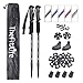 TheFitLife Trekking Poles for Hiking - 2 Sticks with Anti-Shock and Quick Lock System, Telescopic, Collapsible, Ultralight for Hiking, Camping, Mountaining, Backpacking, Walking, Trekking (Black-S)