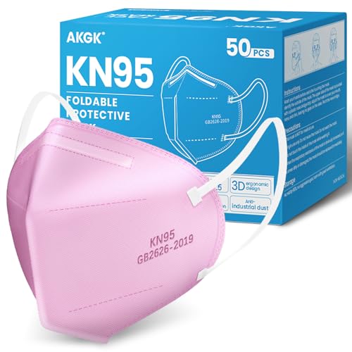 akgk KN95 Face Mask Pink