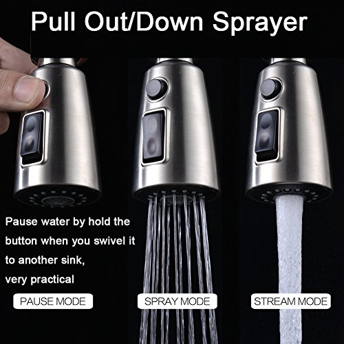 New Kitchen Sink Faucet Oil Rubbed Bronze Delle Rosa Pre-rinse Single Handle Pull Out and Pull Down Kitchen Faucet