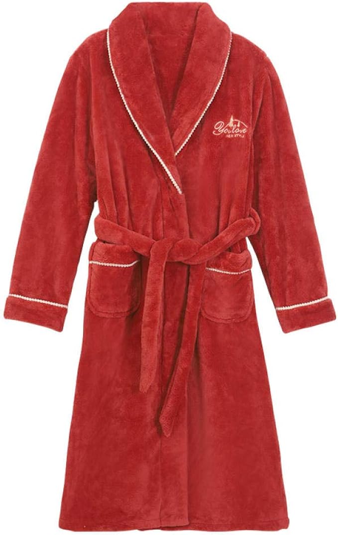 bademantel damen rot flauschig