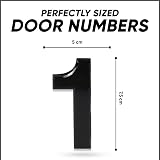 Rubigo Black Door Numbers 0-99 A-D 3in Self Adhesive 7.5cm x 5cm view 6